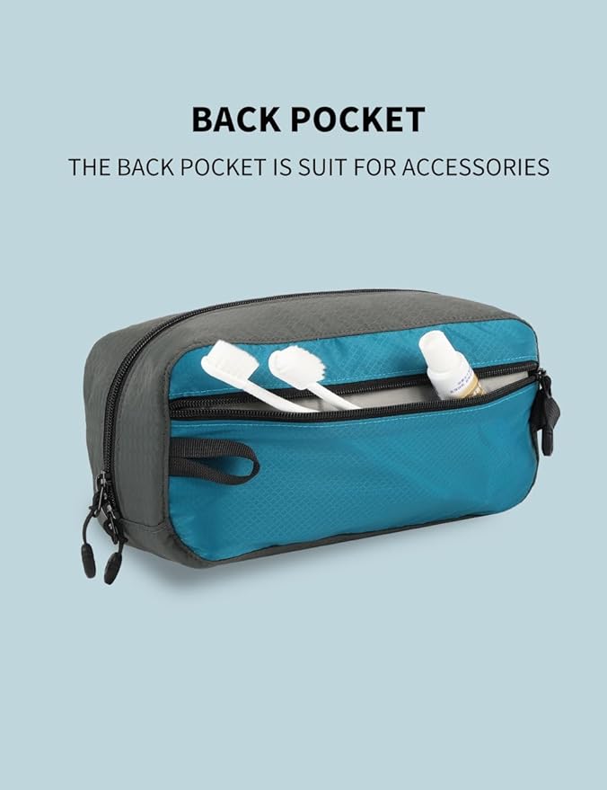 GOX Travel Small Toiletry Bag for Men Nylon Dopp Kit Medicine Bag Travel Organizer Pouch Shave Kits for Teens Toiletry Essentials Bathroom Compact Peacock 9.8 * 4.3 * 3.3 Inches