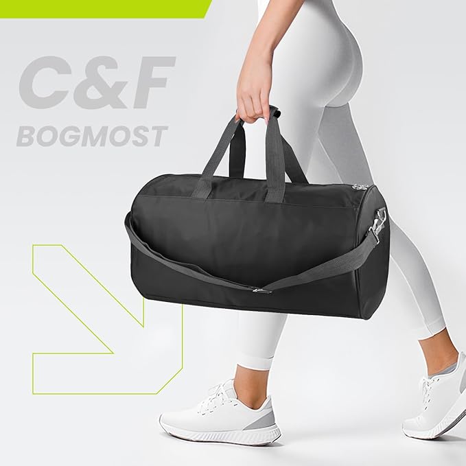 C&F BOGMOST Travel Duffel Bag Large Foldable Waterproof Gym Bag for Gym Beach Swim Bag Men Women Duffle Bags Lightweight Oxford Cloth Sports Bag -Purple