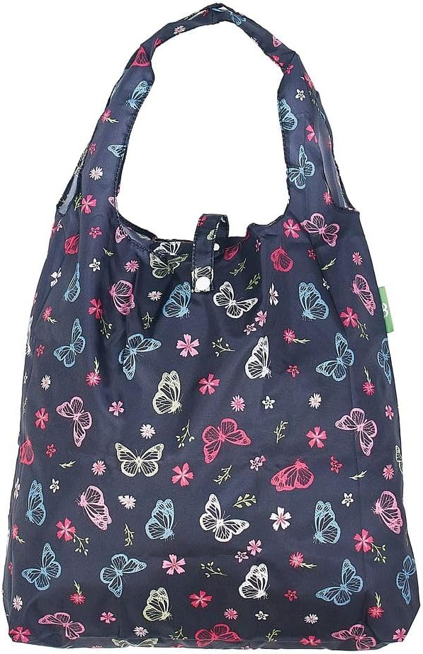ECO CHIC Foldable Reusable Grocery Bags - Lightweight, Recycled & Reusable Shopping Bag - Waterproof Packable Tote