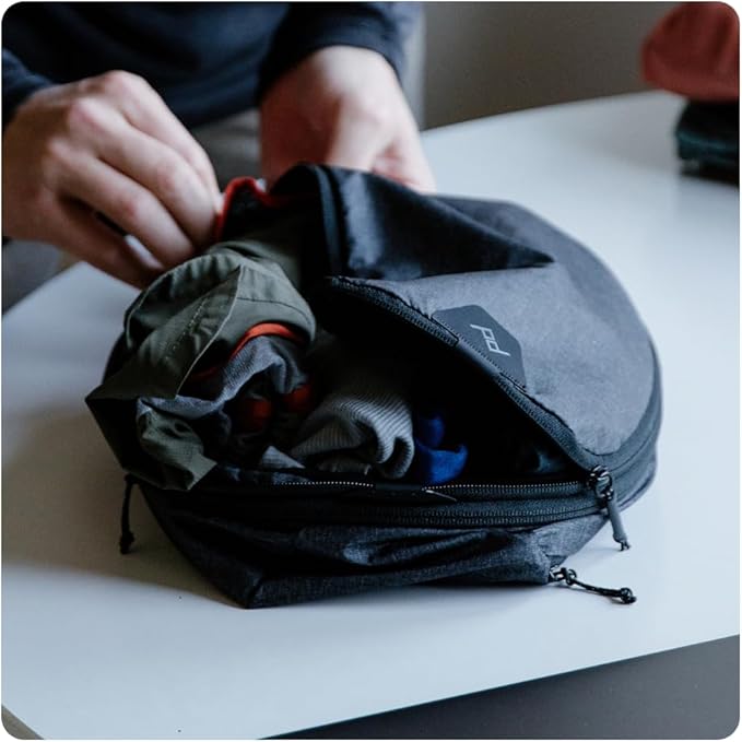 Peak Design Packing Cube, Ocean, Weatherproof Luggage Cube with Dual Compartment Organization, Expansion and Compression, Zipper Opening, Travel Organizer for Men and Women, Size S