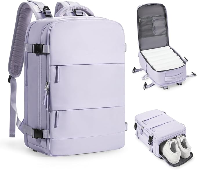 coofay Travel Backpack Carry on Flight Approved Mochila De Viaje Personal Item Travel Bag Large Backpack for Travel Backpacks for Men Women Carry on Backpack for Airplanes 18x14x8 Inches Travel Bag