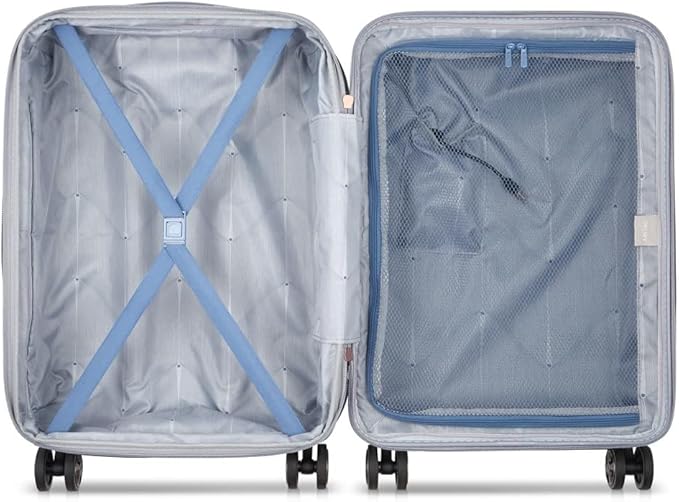 DELSEY PARIS Cruise 3.0 Hardside Expandable Luggage with Spinner Wheels, Platinum, Carry on 20 Inch