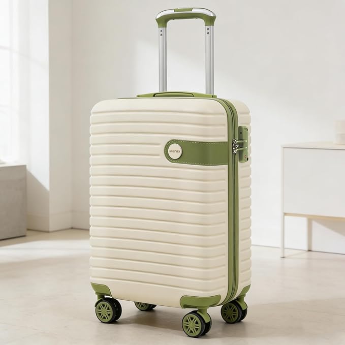 Merax 20Inch Carry on Luggage 22x14x9 airline approved Hardside Travel Suitcase Set with Spinner Wheels TSA Lock for Short Getaways