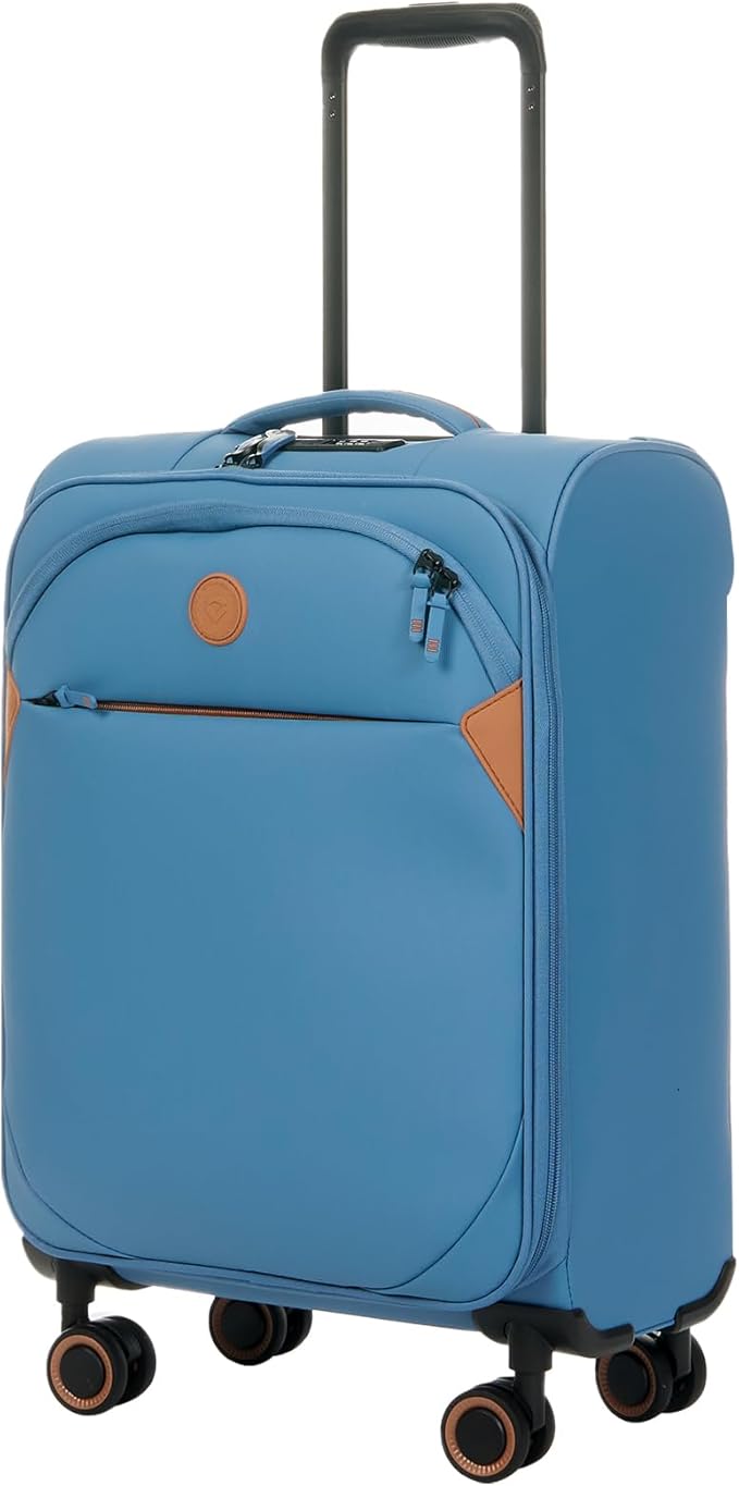 Verage Cambridge Lightweight Carry On Luggage,Softside Expandable Suitcase with Spinner Wheel (20-Inch, Harbor Blue)