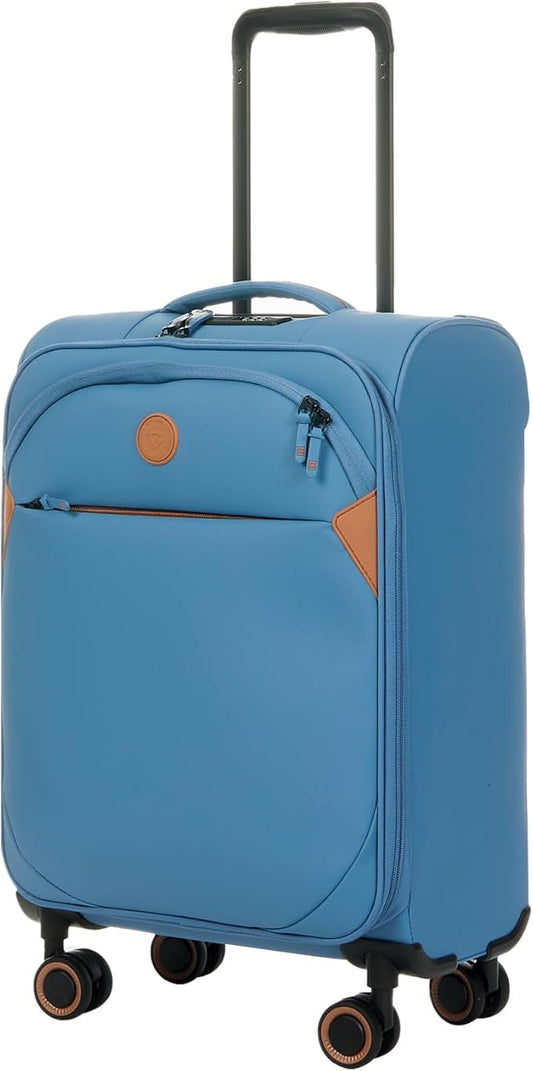 Verage Cambridge Lightweight Carry On Luggage,Softside Expandable Suitcase with Spinner Wheel (20-Inch, Harbor Blue)
