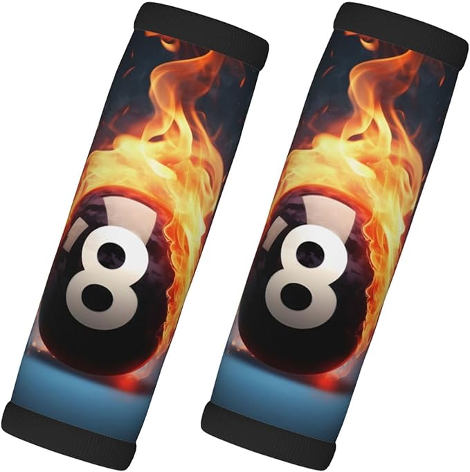 Cool Billiard Pool Snooker Ball Handle Wrap 2 Pieces, Soft Handle Grip for Women Men Business Luggage Outdoor Bag Markers Décor