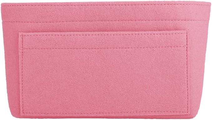 ZTUJO Purse Organizer Insert, Felt Bag Organizer For Handbag Purse Organizer,13 Colors, 6 Size (Small, Light Pink)