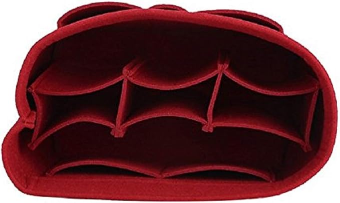ZTUJO Purse Organizer Insert, Felt Bag Organizer For Handbag Purse Organizer,13 Colors, 6 Size (Medium, Red)