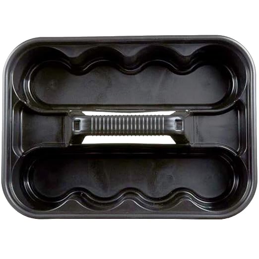 Rubbermaid Commercial Products Deluxe Carry Caddy for Take-Out Coffee/Soft Drinks Postmates/Uber Eats/Food Delivery Cleaning Products Sports/Water Bottles Black
