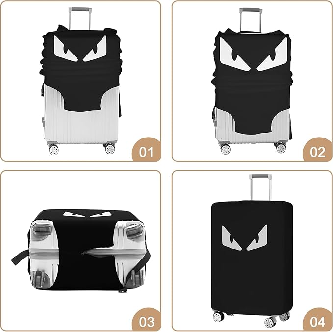 Luggage Covers For Suitcase Tsa Approved, Washable Suitcase Cover Elastic Luggage Protector Scratch Resistant Suitcase Cover For 23-25 Inch Wheeled Luggage(Eye-24 inch)