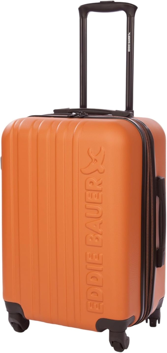 Eddie Bauer Flatiron Carry-On 22" Luggage | Hardside | Spinner Wheels | Expandable | Lightweight | Travel Essentials - Paprika