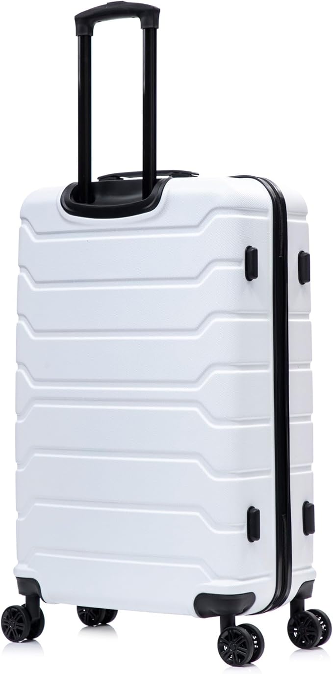 InUSA TREND Luggage with Spinner Wheels | Durable Lightweight Hardside Suitcase, Travel Sets with Handle and Trolley | (20in, 24in, 28in, 32in) 4 Piece Set | White