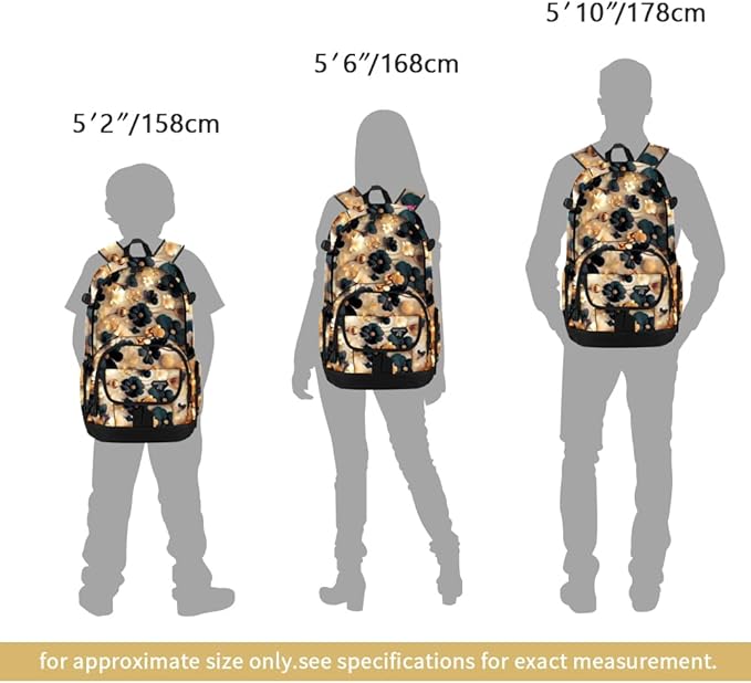 rickyh style School Backpack Travel Bag for Men & Women Lightweight College Back Pack with Laptop Compartmen