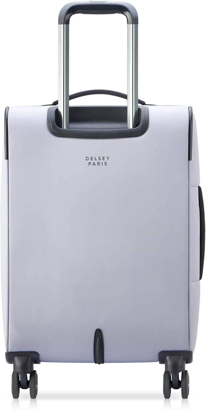 DELSEY PARIS Cruise 3.0 Softside Expandable Luggage with Spinner Wheels, Platinum, Carry On 20 Inch