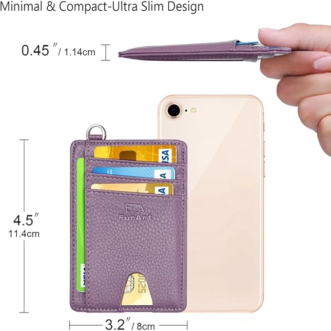 FurArt Slim Minimalist Wallet, Front Pocket Wallets, RFID Blocking, Credit Card Holder for Men
