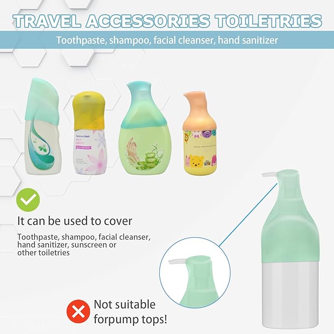 Silicone Bottle Covers Travel Essentials for Women Men, Beach Vacation Essentials, Travel Size Toiletries Accessories, Cruise Ship Essentials 2026, Must Haves, Leak Proofing