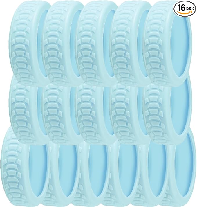 16 Pcs Luggage Wheel Covers Silicone Luggage Wheel Protector Suitcase Wheel Covers for Luggage Wheels Replacement Office Chair Caster (CC_NTBLU)