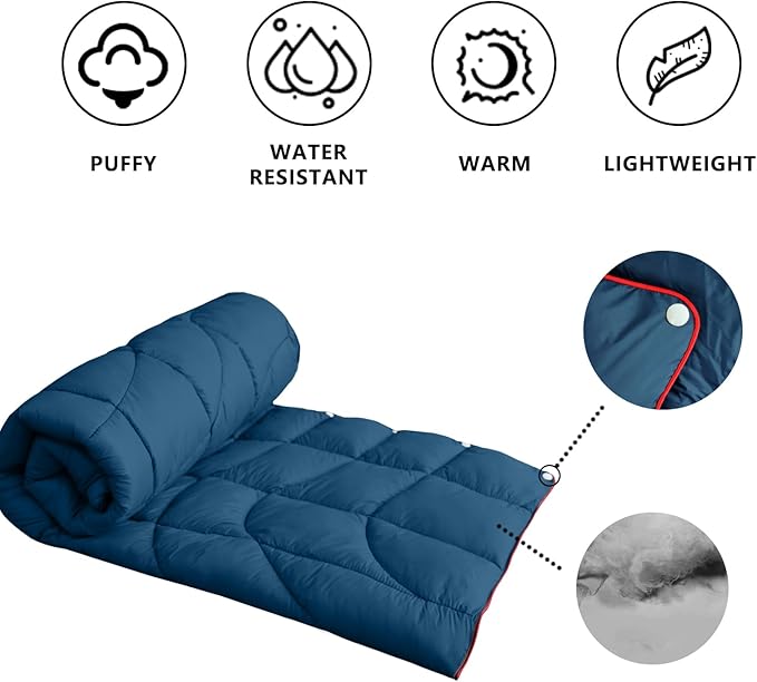 Camping Blanket,MINI Puffy Blanket Lightweight Windproof Water Resistant for Outdoors,Hiking,Beach,Car,Picnic,Stadium