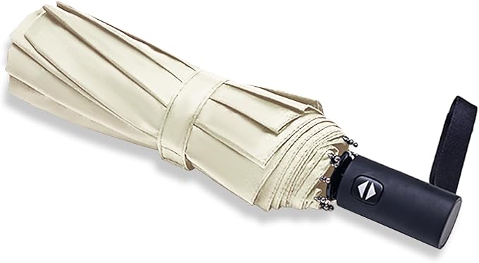 NPCQUN Travel Essentials Umbrella Windproof Compact Collapsible Light, Automatic, Strong and Portable, Wind Resistant Folding Small Umbrella for Rain