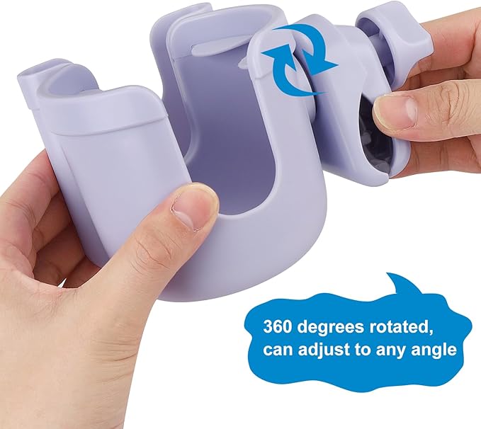 Accmor Stroller Cup Holder with Phone Holder, Bike Cup Holder, Universal Cup Holder for Uppababy Nuna Doona Strollers, 2-in-1 Cup Phone Holder for Stroller Bike Wheelchair Walker Accessory