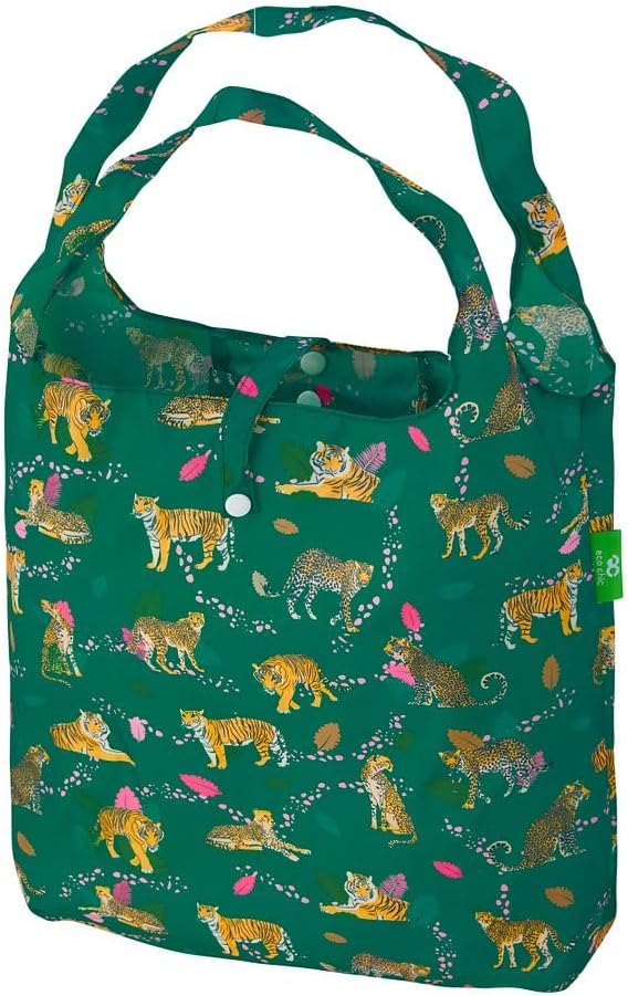 ECO CHIC Foldable Reusable Grocery Bags - Lightweight, Recycled & Reusable Shopping Bag - Waterproof Packable Tote