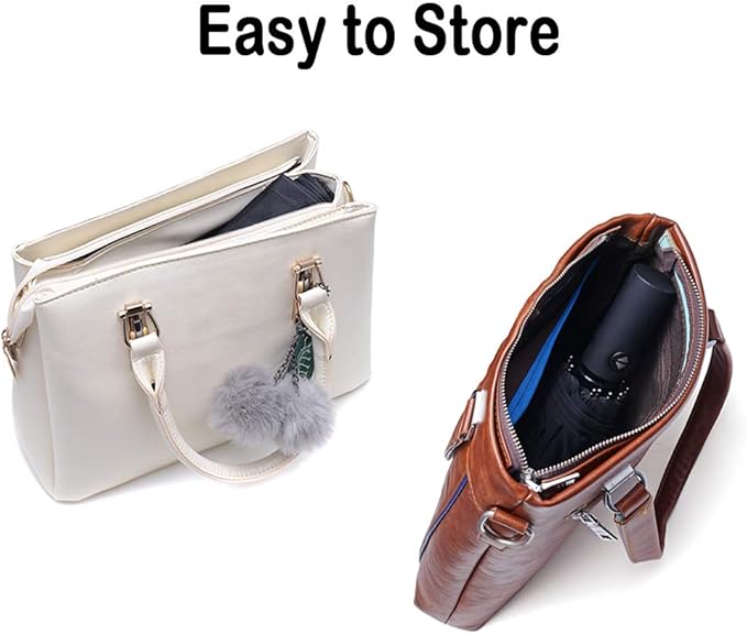 PFFY 2 Packs Travel Umbrella Windproof Auto Open & Close Collapsible Folding Small Compact Backpack Car travel Essentials Purse Umbrellas for Rain