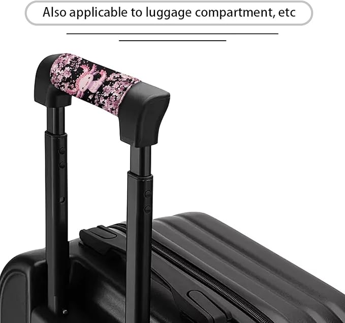 BIGCARJOB Luggage Handle Wraps Set Cute Axolotl Trolley Case Grip for Women Girls Door Protection Cover Suitcase Handle Cover Gifts Suitcase Handle Wraps Travel Bags Set of 2
