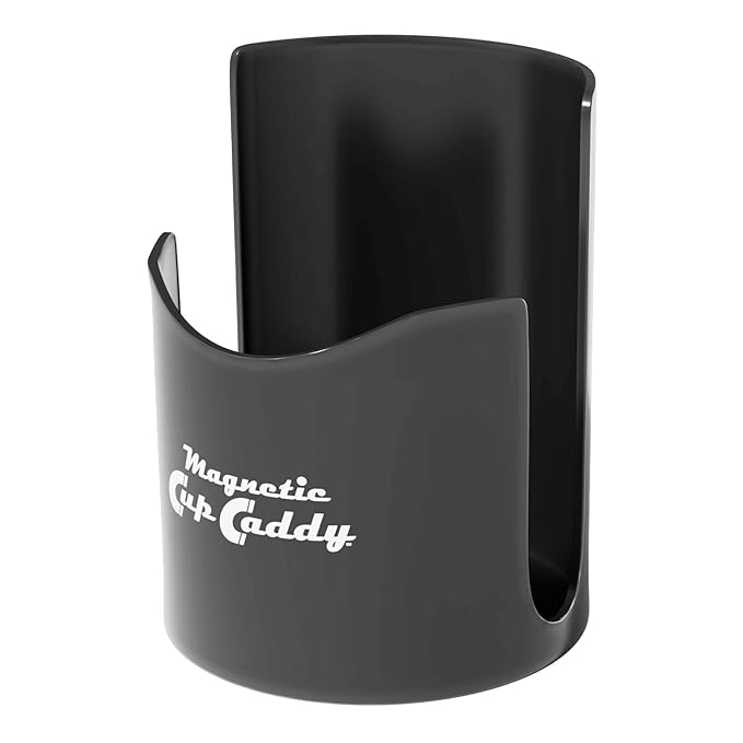 Master Magnetics Magnetic Cup Holder - Caddy for Bottles, Glasses, and Cans - Fits on Fridge, Lawnmower, Forklift, Cart, or Ladder - Heavy-Duty Magnet