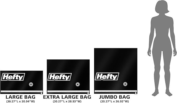 Hefty MAX Shrink-Pak Vacuum Seal Storage Bags for Clothing, Travel, Bedding | Tear-Proof, Dual-Valve Space Saver Compression Bags - 1 Large, 1 XL, 1 Jumbo