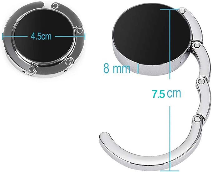 Bosketo Foldable Purse Hook Womens Bag Table Hanger Collection Desk Hooks for Purse (2pack W-OP Marble Hook)