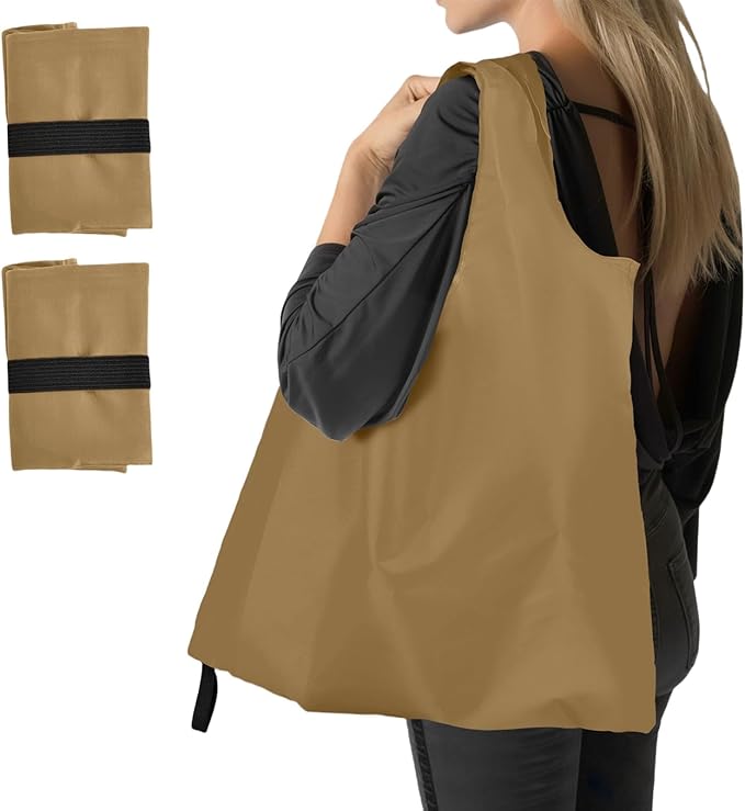 Washable Reusable Grocery Bags, Foldable Reusable Shopping Bags, Polyester Tote, Pocket Size Carrier