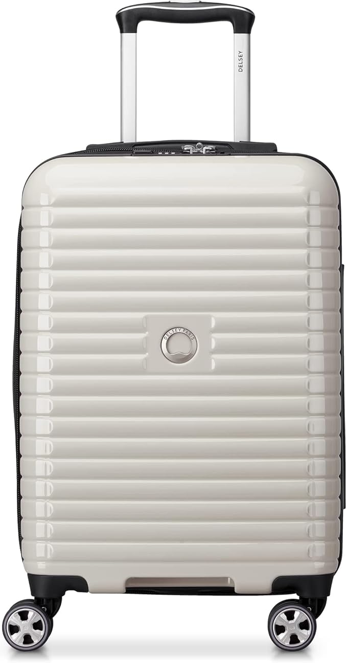 DELSEY PARIS Cruise 3.0 Hardside Expandable Luggage with Spinner Wheels, Glossy Ivory, 2 Piece Set (20/28)
