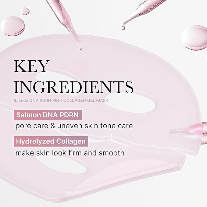 medicube Jelly Gel Mask with Salmon DNA PDRN Pink Collagen | Overnight Face Mask for Glass Glow Skin | Elasticity, Hydrating, Firming and Moisturizing | Korean Skincare, 28g x 4ea