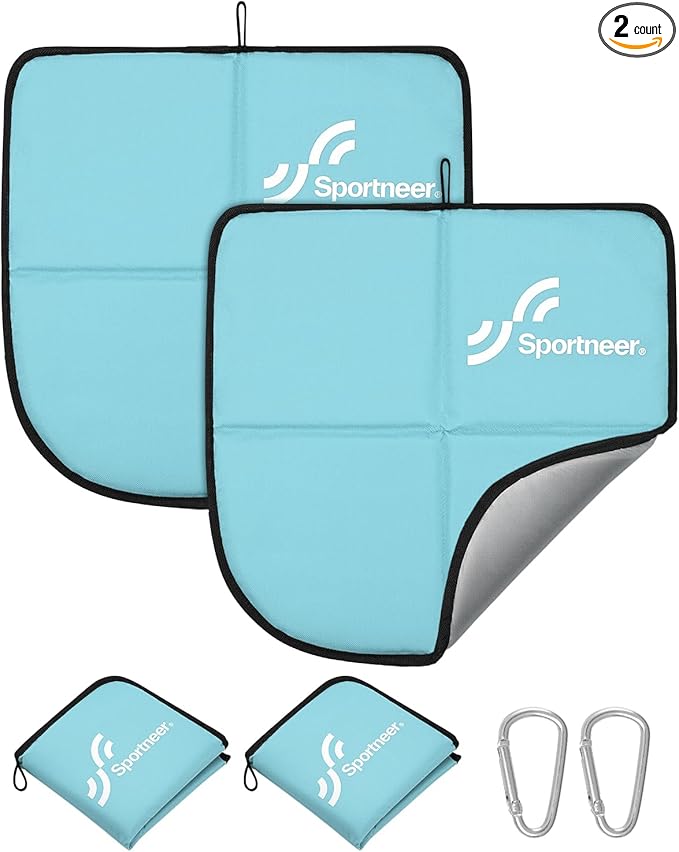 Sportneer Sitting Pad: Lightweight Waterproof Folding Seat Pad for Backpacking, 15.75'' x 15.75'' Portable Camping Seat Mat for Hiking, Picnics Beach & Outdoor Use, 0.13lbs