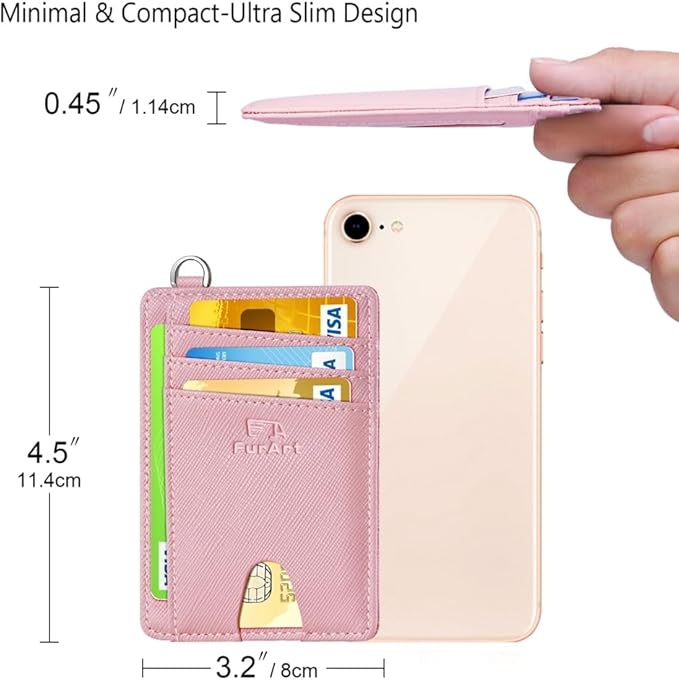 FurArt Slim Minimalist Wallet, Front Pocket Wallets, RFID Blocking, Credit Card Holder for Men