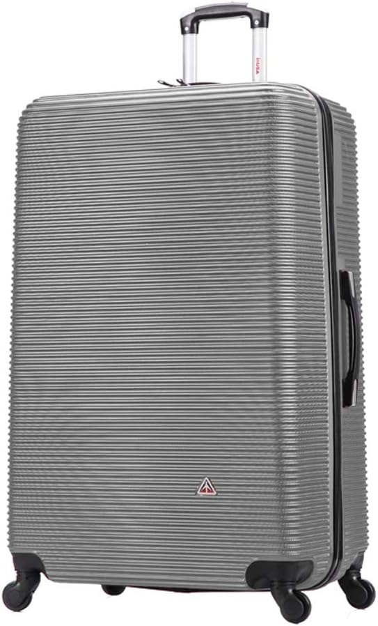 InUSA ROYAL Hardside Spinner Luggage with Ergonomic Handles | Spacious Travel Suitcase with Four Spinner Wheels and Studs | 32 Inch Extra Large Spinner Luggage | Silver