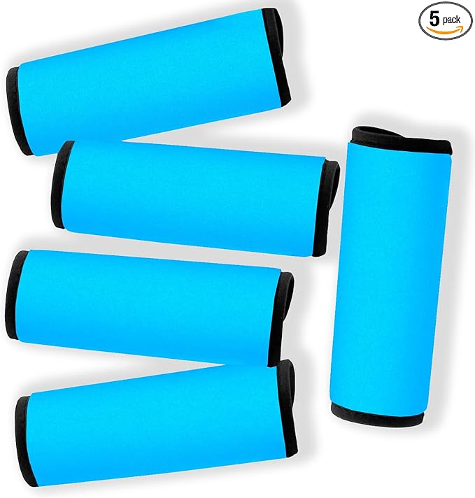 Travel Tags for Luggage-Suitcase Tags Identifiers Peronalized Luggage Tags Neoprene Luggage Handle Wrap Travel Essentials for Flying/Airplane/Airport
