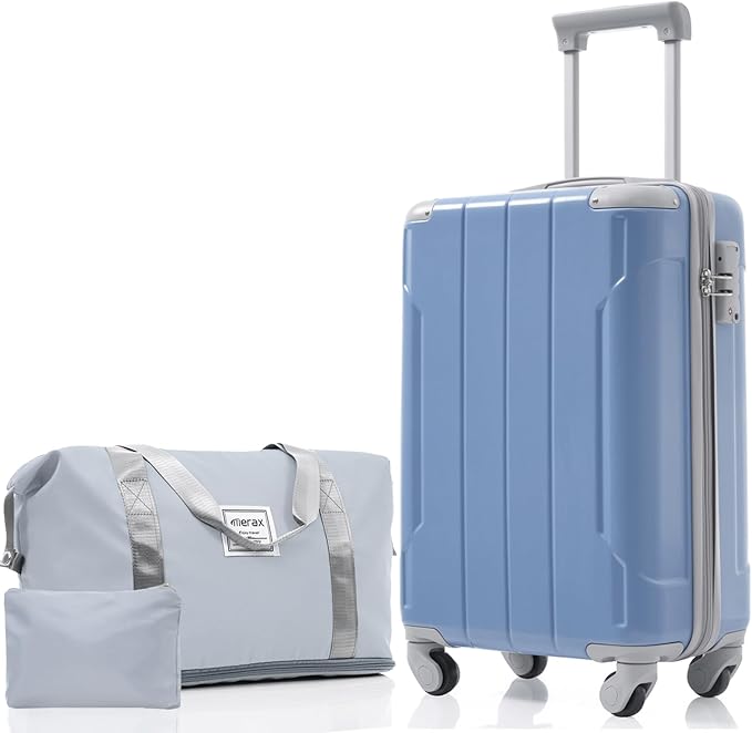 Merax Luggage Set 3 Piece, 20 Inch Carry on Spinner Suitcase with Corner Guards, Lightweight Durable, Airline Approved for Business or Weekend Travel
