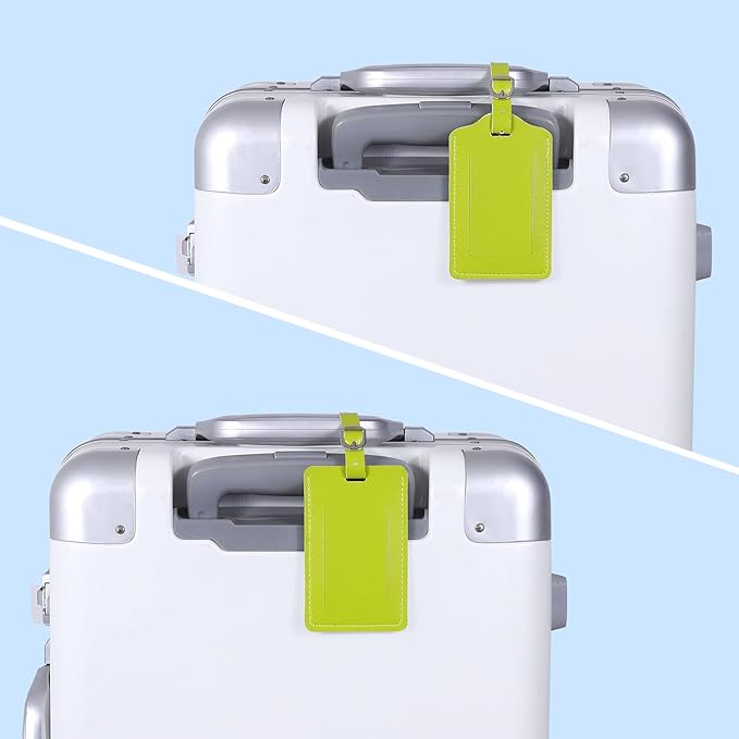 Luggage Tags, Leather Personalized Suitcase Tag Set Luggage id Tags Labels Travel Accessories