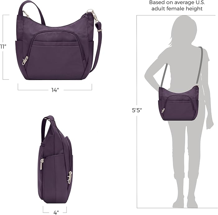 Travelon Anti-theft Classic Crossbody Bucket Bag | Anti-theft