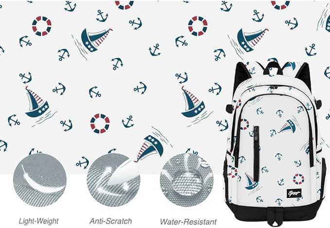 rickyh style School Backpack Travel Bag for Men & Women Lightweight College Back Pack with Laptop Compartmen