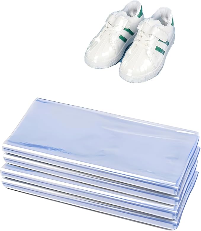 200-Pack Shoe Shrink Wrap Bags - 11x18 Inches Sneaker Heat Shrink Wrap for Men & Women - Shoe Organizer Bags to Prevent Sole Yellowing & Keep Dust Away (shoe bag-200PCS)