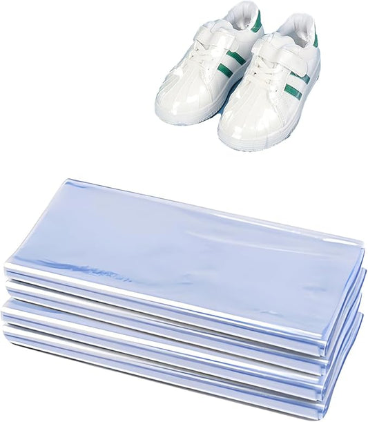 100-Pack Shoe Shrink Wrap Bags - 11x18 Inches Sneaker Heat Shrink Wrap for Men & Women - Shoe Organizer Bags to Prevent Sole Yellowing & Keep Dust Away (100) (shoe bag-100PCS)