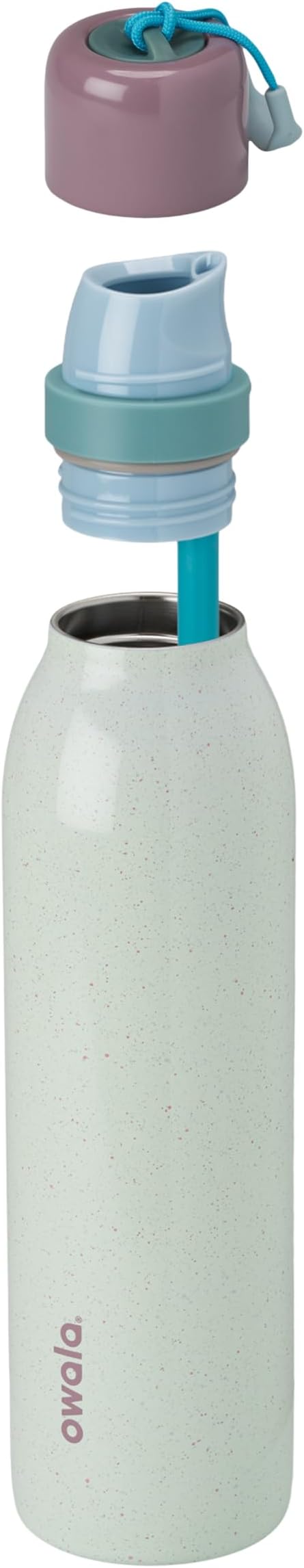 Owala FreeSip Twist Insulated Stainless Steel Water Bottle with Straw for Sports and Travel, BPA-Free, 24-oz, Confetti