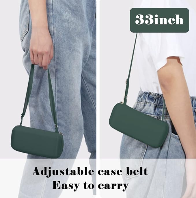 ESUFEIR Mini Sun Umbrella for Purse With Case, Small Compact UV Umbrella Travel Essentials, Lightweight Portable Parasol Windproof for Women Men Kids (Dark green)