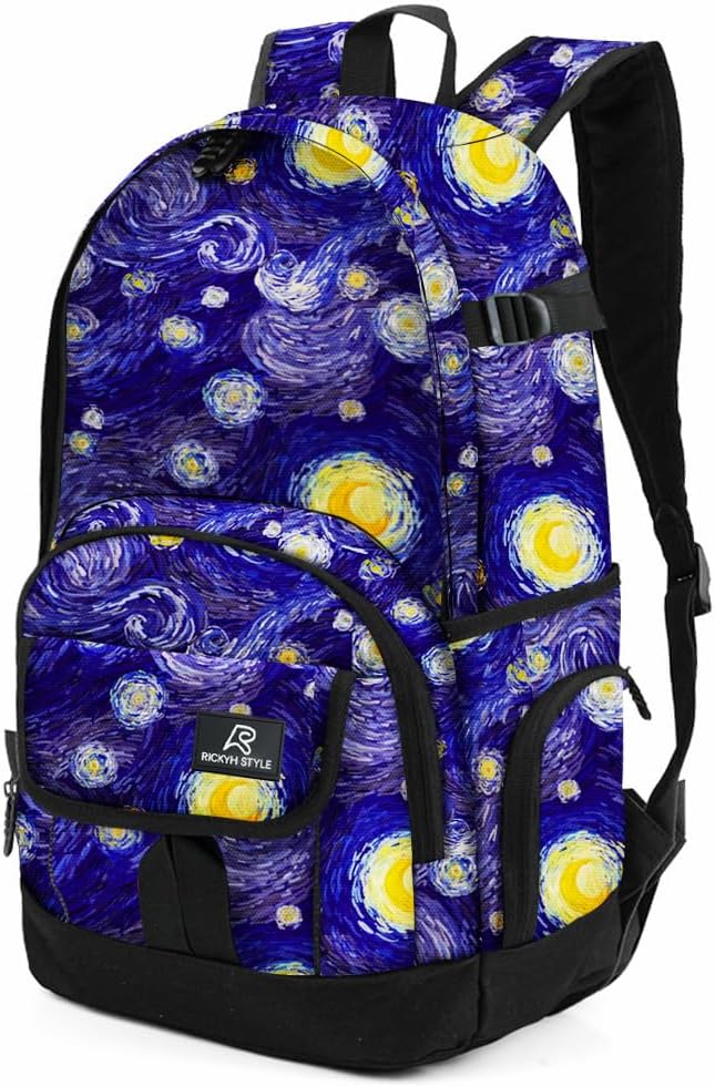 rickyh style School Backpack Travel Bag for Men & Women Lightweight College Back Pack with Laptop Compartmen