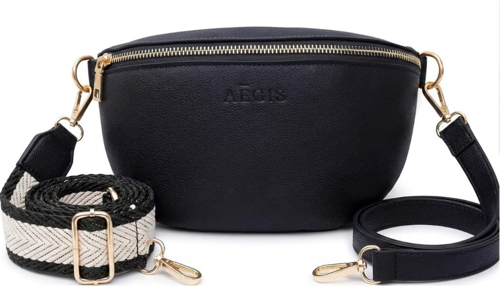 Leather RFID Anti Theft Sling Bag for Women, Pickpocket Proof Travel Crossbody Bag, RFID Blocking Crossbody Purse for Women
