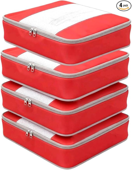 Packing Cubes for 26" Suitcase Travel Luggage Organizers - Travel Organizer Bags Luggage Clothes Accessories Storage Carry on Suitcase Packing Pouches Bag For Men Women Kids 1/4X4PACK