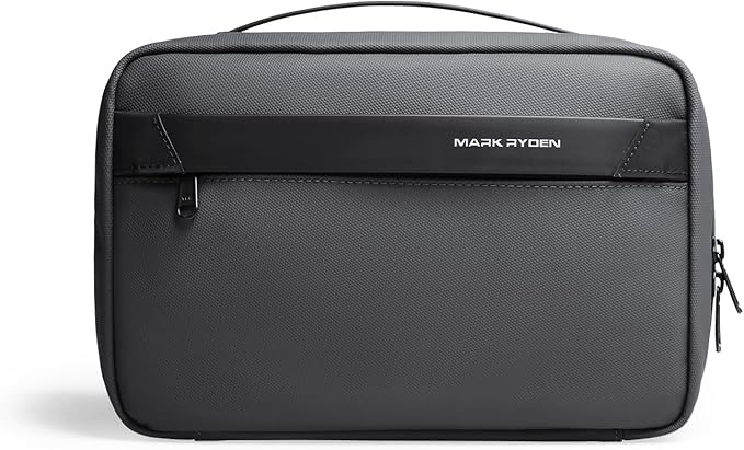 MARK RYDEN Toiletry Bag for Men, Travel Toiletry Organizer Dopp Kit Water-resistant Shaving Bag for Toiletries Accessories (Dark Grey)