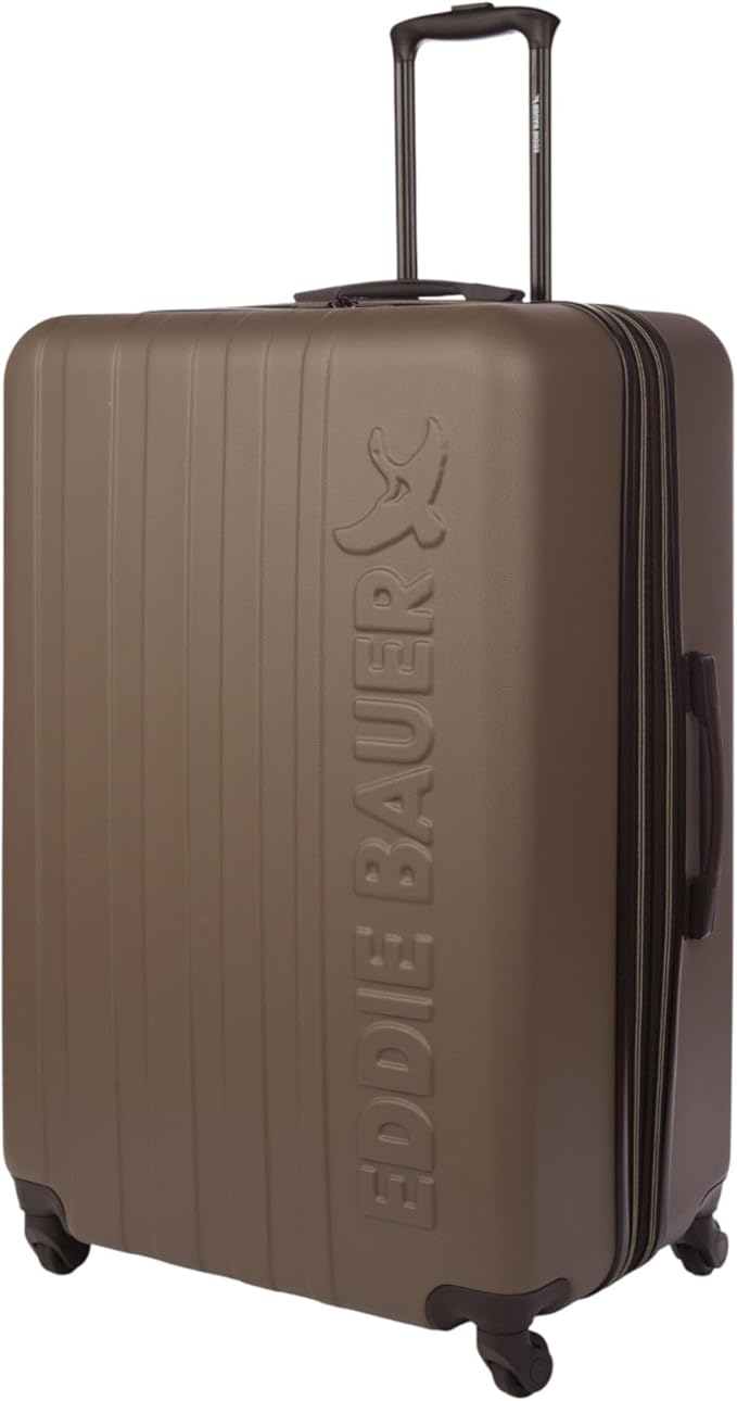 Eddie Bauer Flatiron Check-In 32" Luggage | Hardside | Spinner Wheels | Expandable | Lightweight | Travel Essentials - Dark Fatigue
